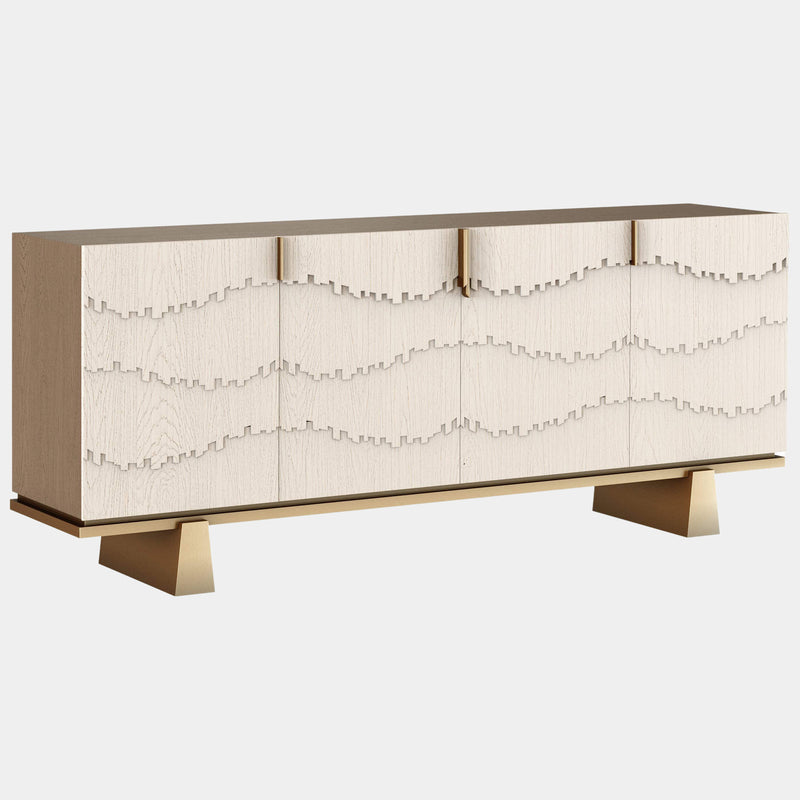 The Private Label Cliff Sideboard: Oak & Brass Detailing