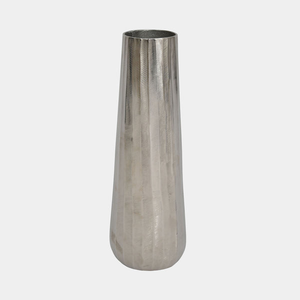 Arazoa Silver Aluminium Luxury Tapered Vase