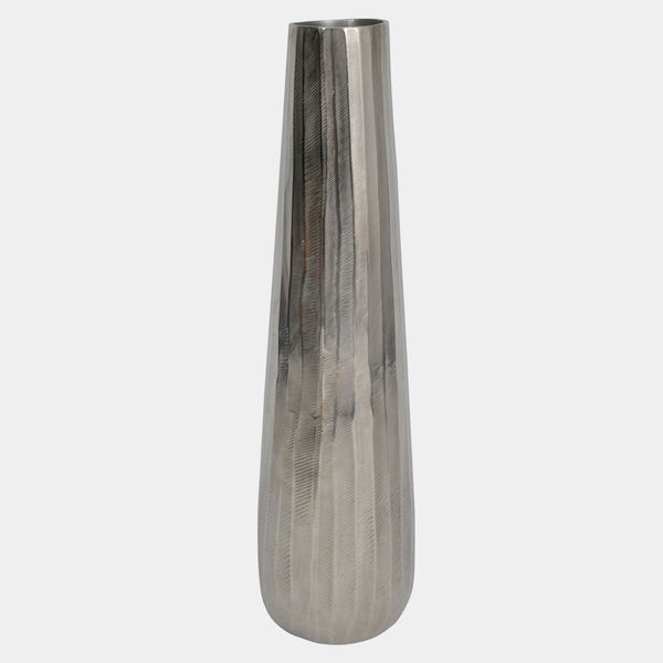 Arazoa Silver Aluminium Luxury Tapered Vase