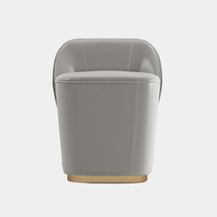 Arnault Grey Leather Stool