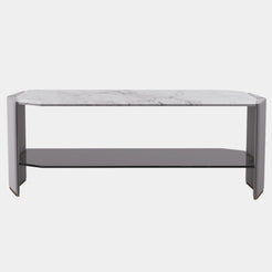 Arnault Long Side Table with Marble Top