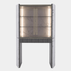 Arnault Marble Bar Cabinet with Lighting