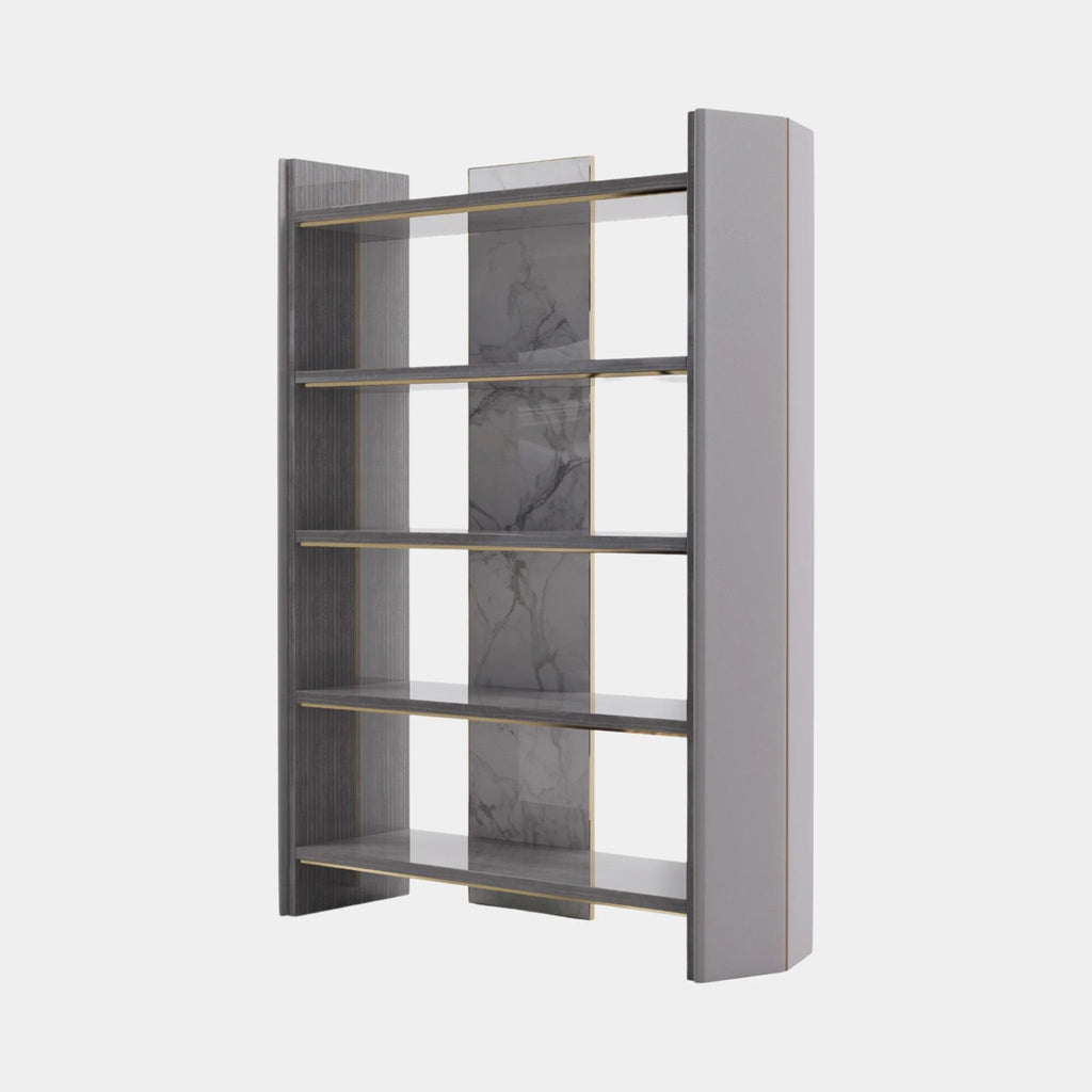 Arnault Marble Bookcase with Illuminated Back | Touched Interiors