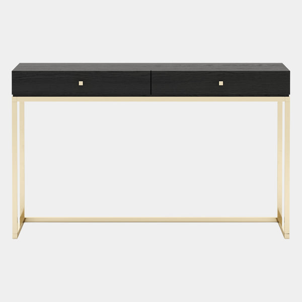 Asuras Black Ash Dressing Table with Golden Legs