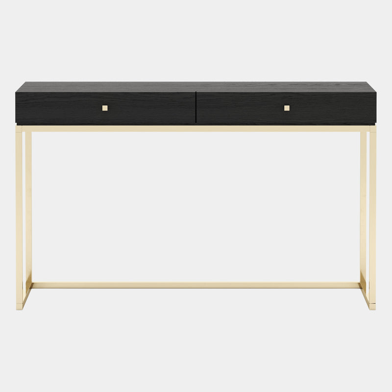 Asuras Black Ash Dressing Table with Golden Legs