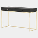 Asuras Black Ash Dressing Table with Golden Legs