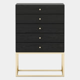 Asuras Black Ash Tallboy with Golden Legs
