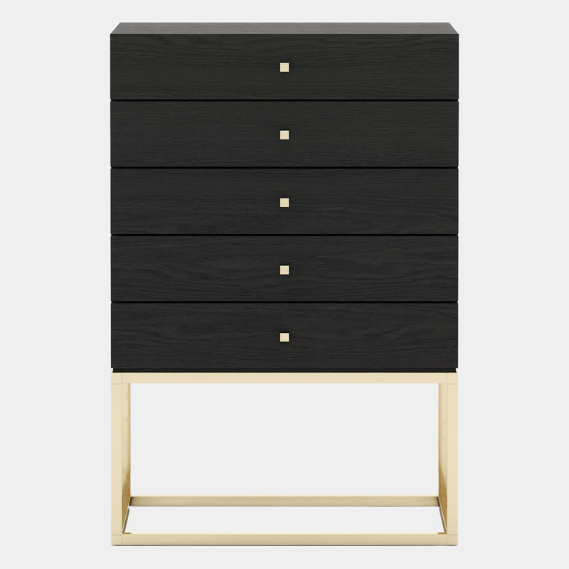 Asuras Black Ash Tallboy with Golden Legs