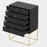 Asuras Black Ash Tallboy with Golden Legs