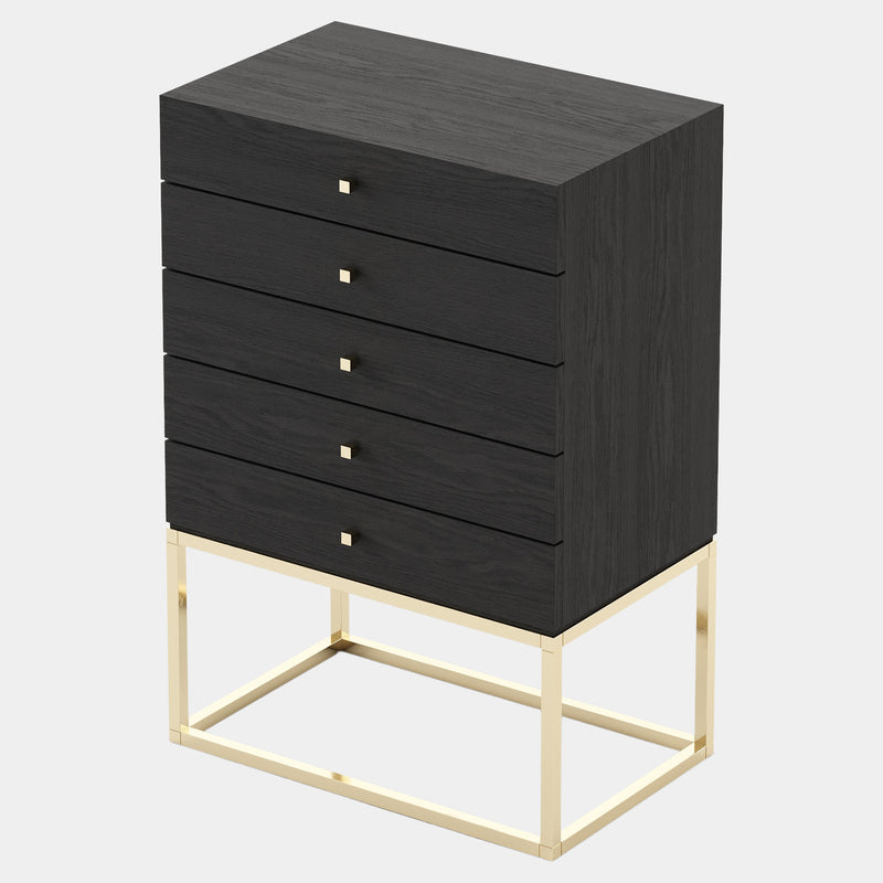 Asuras Black Ash Tallboy with Golden Legs