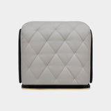 Atherton Luxury Polished Brass & Leather Stool