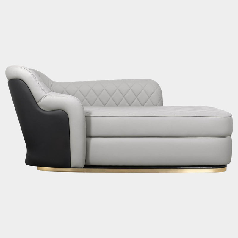 Atherton Luxury Upholstered Leather Chaise Longue