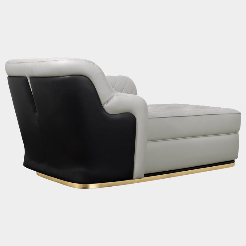 Atherton Luxury Upholstered Leather Chaise Longue