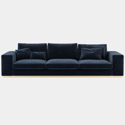Azevedo Sofa with Golden Metal Base