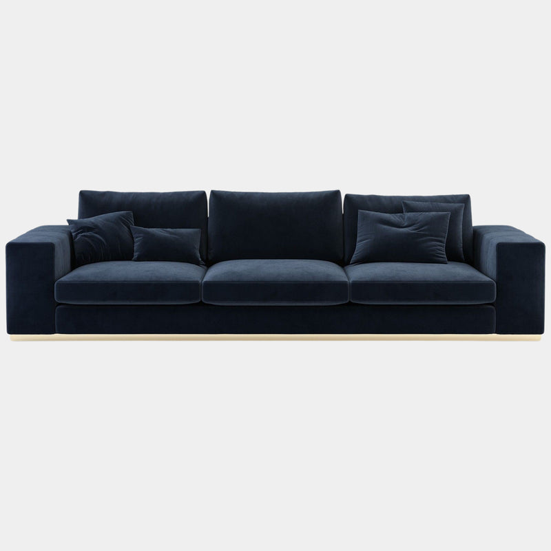 Azevedo Sofa with Golden Metal Base