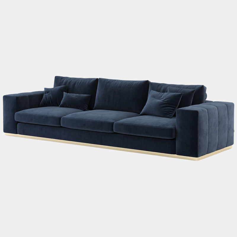 Azevedo Sofa with Golden Metal Base