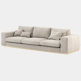 Azevedo Sofa with Golden Metal Base