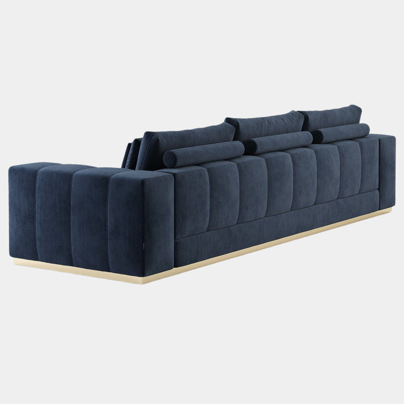 Azevedo Sofa with Golden Metal Base