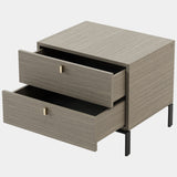 Azores Aged Oak Streamlined Luxury Nightstand