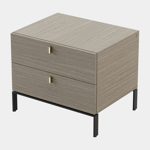 Azores Aged Oak Streamlined Luxury Nightstand