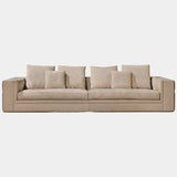 Visionnaire Babylon Sofa: Modern luxury sectional sofa featuring geometric gold metal detailing and plush cushions with Memory Foam®.