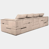 Luxury Italian Sectional Sofa: The Babylon Sofa by Visionnaire offers modular design, geometric metal accents, and Memory Foam® comfort.