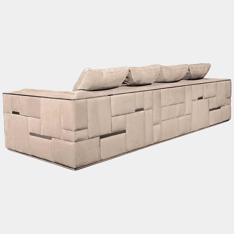 Luxury Italian Sectional Sofa: The Babylon Sofa by Visionnaire offers modular design, geometric metal accents, and Memory Foam® comfort.
