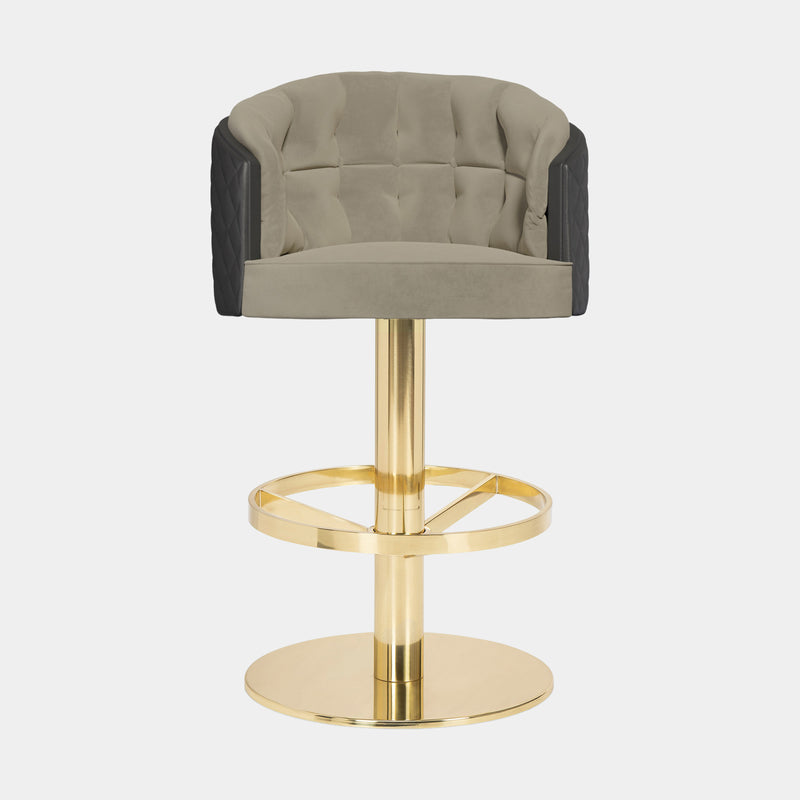 Bahama Luxury Velvet Swivel Bar Chair