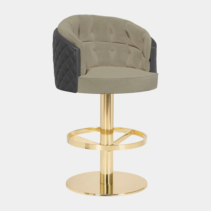 Bahama Luxury Velvet Swivel Bar Chair