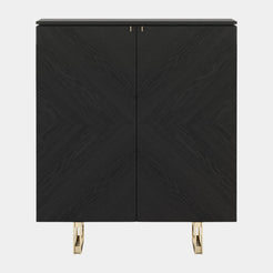 Balotelli Wooden Storage Cabinet with Golden Metal Legs