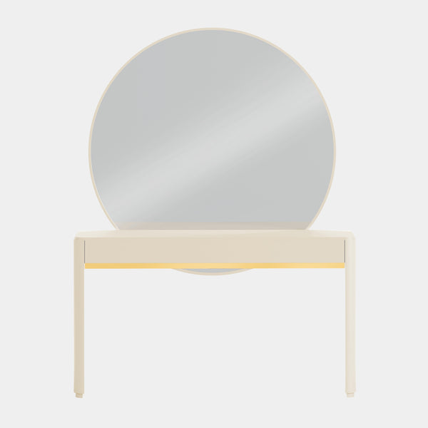Barbey Dressing Table with Large Circular Mirror