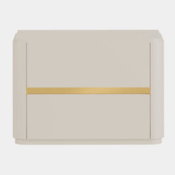 Barbey Luxury Bedside Table with Golden Detailing