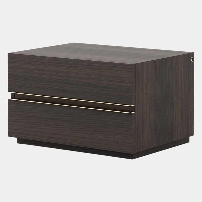 Beaulieu Bedside Table with Polished Gold Detailing