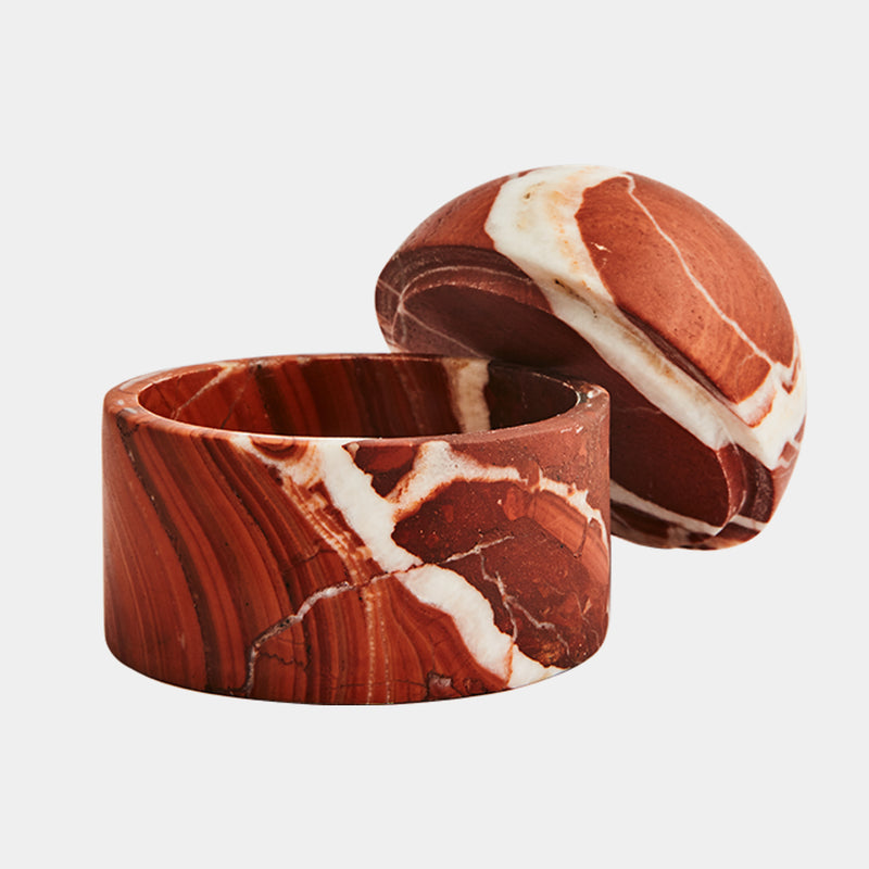 Beehive Box Rosso Marble
