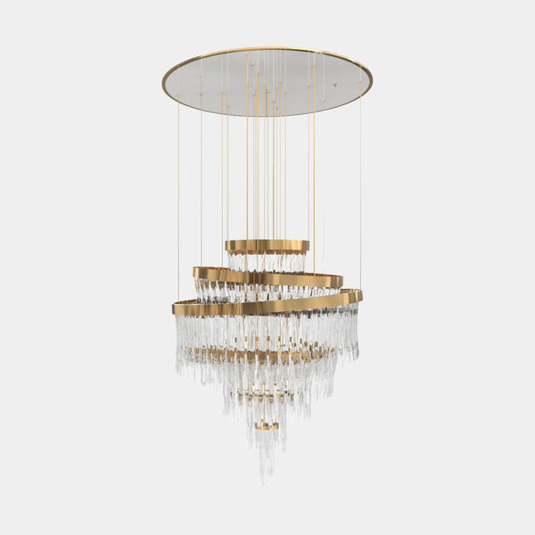 Bella Gold Plated Crystal Glass Luxury Chandelier