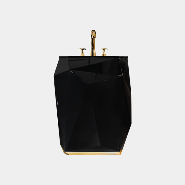 Beveled Black & Gold Luxury Basin