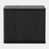 Black Ash Luxury Nightstand with Modern Copper Taping