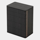 Black Ash Luxury Tallboy with Modern Copper Taping