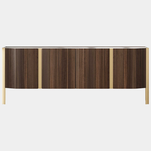 Bonnie Carrara Marble & Eucalyptus Veneer Sideboard