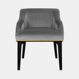 Bosa Grey Velvet Luxury Dining Chair