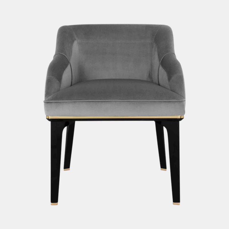 Bosa Grey Velvet Luxury Dining Chair