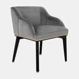 Bosa Grey Velvet Luxury Dining Chair