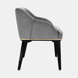 Bosa Grey Velvet Luxury Dining Chair