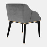 Bosa Grey Velvet Luxury Dining Chair