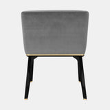 Bosa Grey Velvet Luxury Dining Chair
