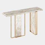 Breeze Carrara Marble Luxury Console Table