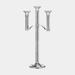 Broadlands Floor Standing Grand Nickel Plated Candelabra