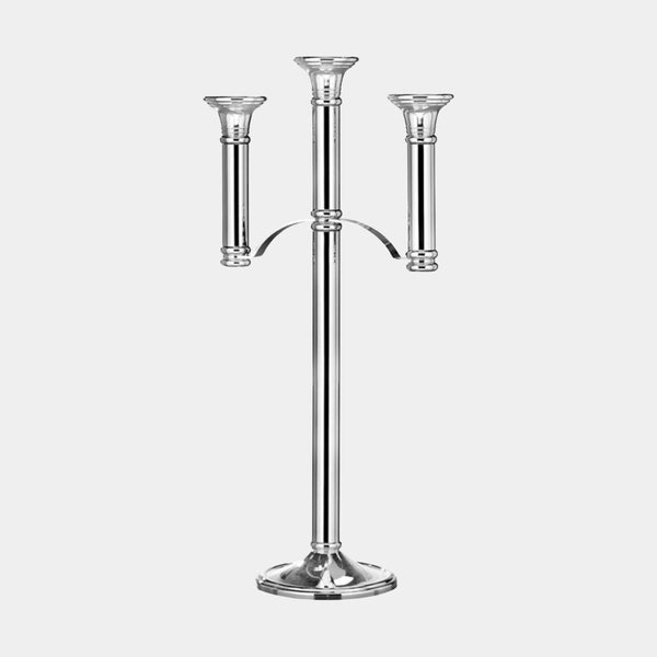 Broadlands Floor Standing Grand Nickel Plated Candelabra