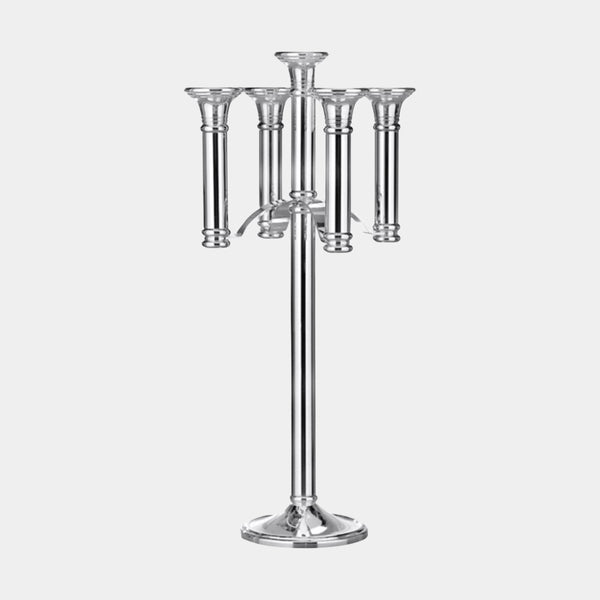 Broadlands Floor Standing Grand Nickel Plated Candelabra