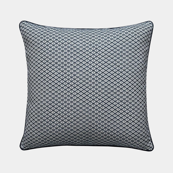 Brook Navy Textured Jacquard Weave Cushion